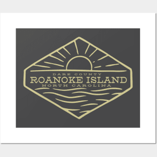 Roanoke Island, NC Summertime Vacationing Sunrise Ocean Posters and Art